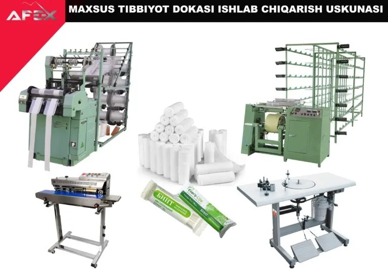 Tayyor liniyalar, Yengil sanoat, To'quv uskunalari Tibbiyot dokasi ish 3