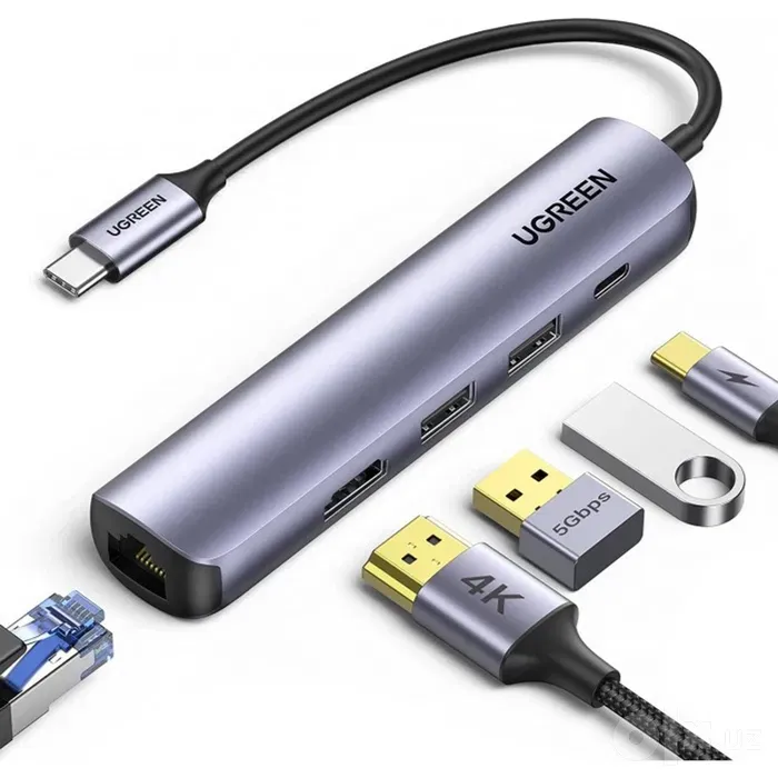UGreen Hub 5 in 1. R45/HDMI. Есть доставка 1 UGreen Hub 5 in 1. R45/HDMI. Есть доставка 1