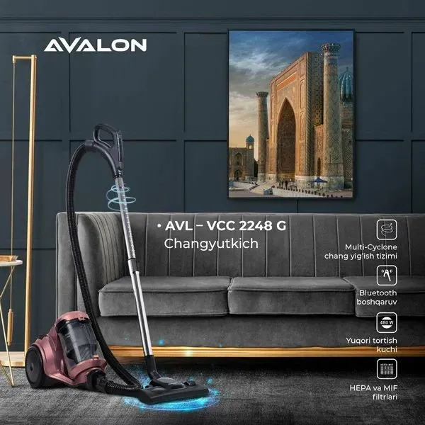 AVALON Пылесос Avalon AVL-VCC 2248G, сухая уборка