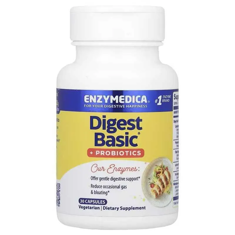 Enzymedica Digest Basic + Probiotics добавка для пищеварения с пробиот — фото 1
