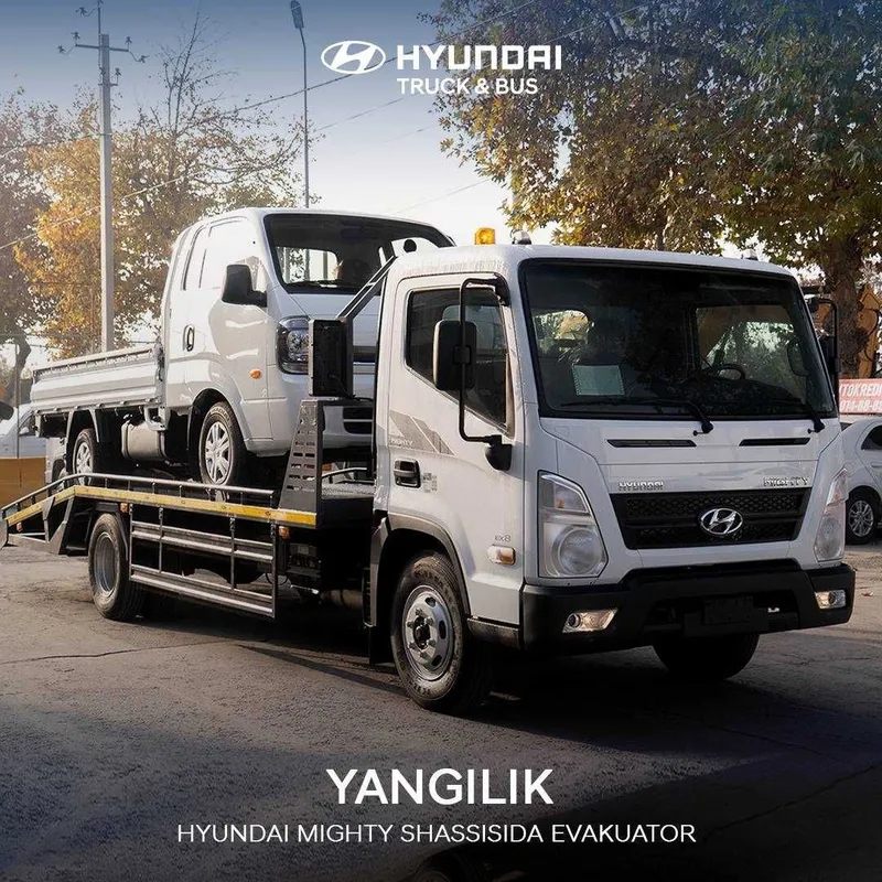 Эвакуатор с лебедкой и трапами платформой HYUNDAI EX8