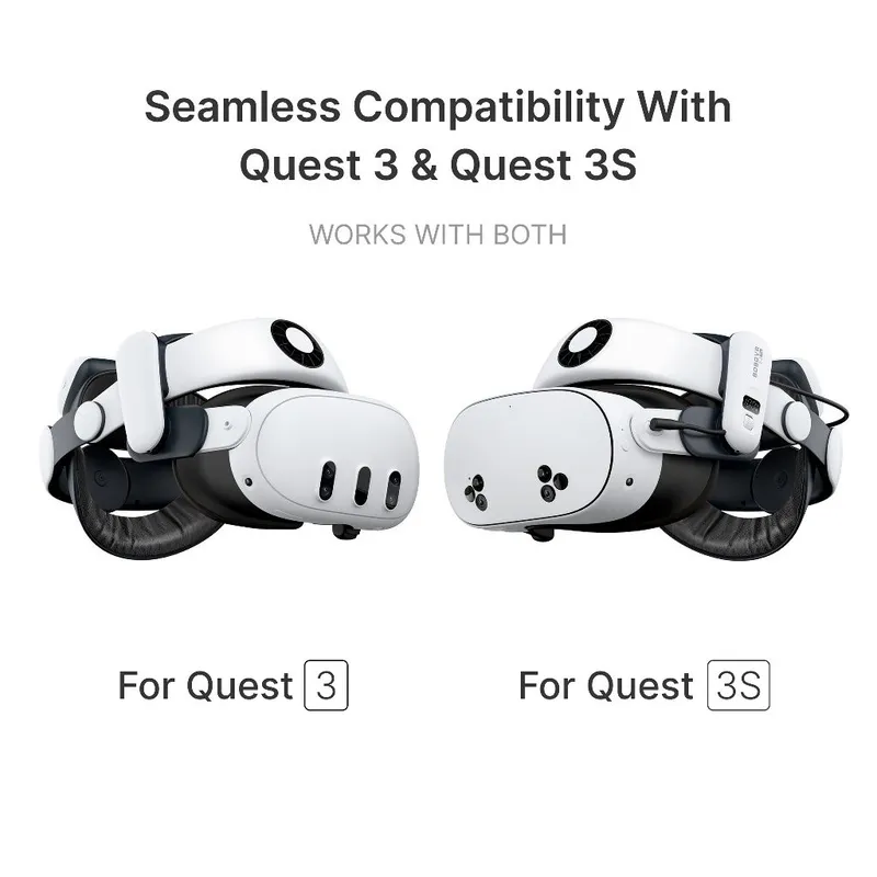 Meta Quest 3, 3S - крепление Bobovr S3 Pro с аккумулятором 10000 мАч — фото 1