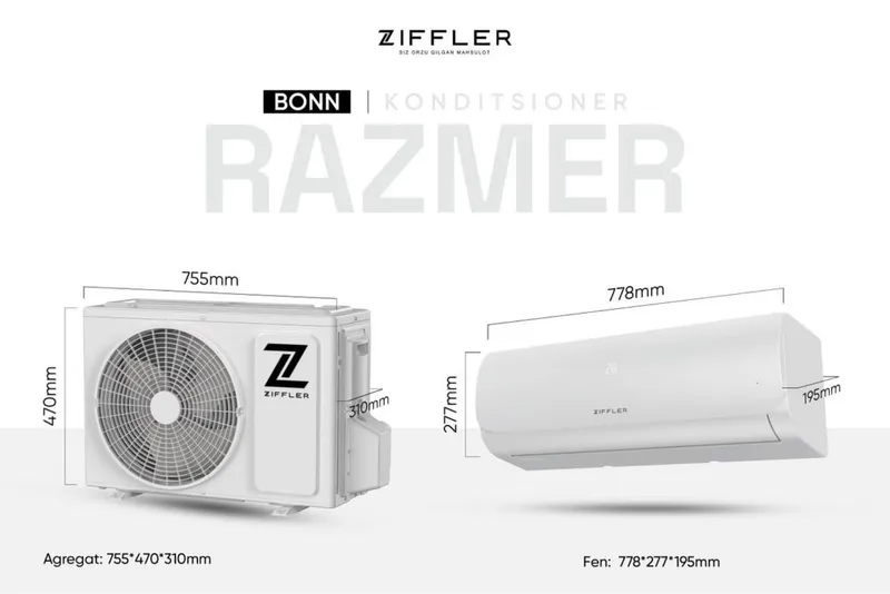 Кондиционер ZIFFLER 12 INVERTER Рассрочка — фото 5