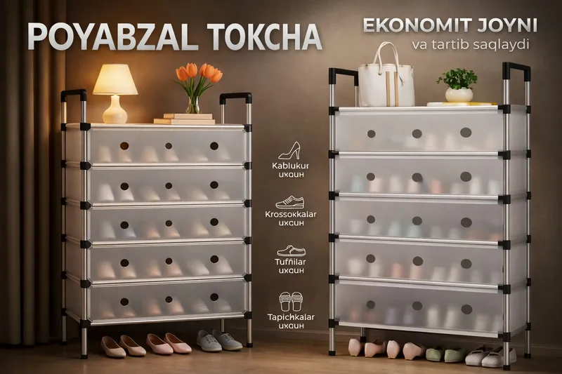 Metal poyabzal tokchasi - barcha uchun