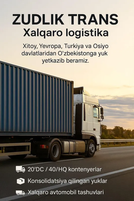 ZUDLIK TRANS — xalqaro logistika kompaniyasi.