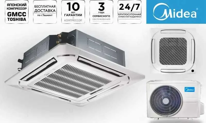 Кассетный кондиционер MIDEA - 24,000 Btu / Инверторный / Доставка — фото 7