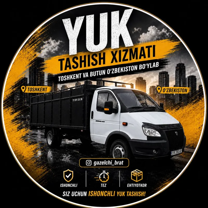 Юк ташиш ва кочириш хизмати усти очик газель