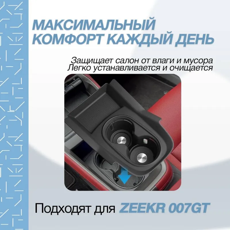Оригинальная накладка на подстаканник для ZEEKR 007 GT от «ZeekrShop» — фото 2
