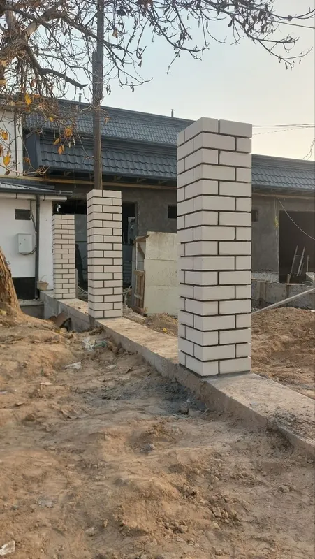 Кладка балкона облицовочный кирпич ğisht teramiz штукатурка — фото 6