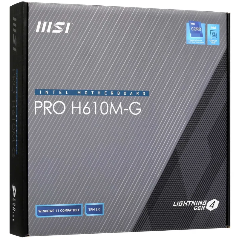 - Материнская плата MSI PRO H610M-G DDR5 3