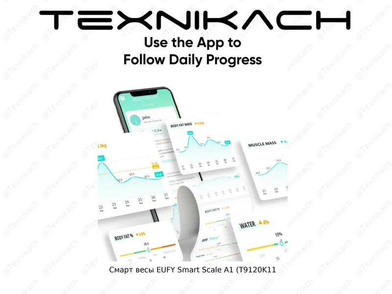 Eufy A1 Smart Scale — оригинальные умные весы с Bluetooth и анализом. 3 Eufy A1 Smart Scale — оригинальные умные весы с Bluetooth и анализом. 3