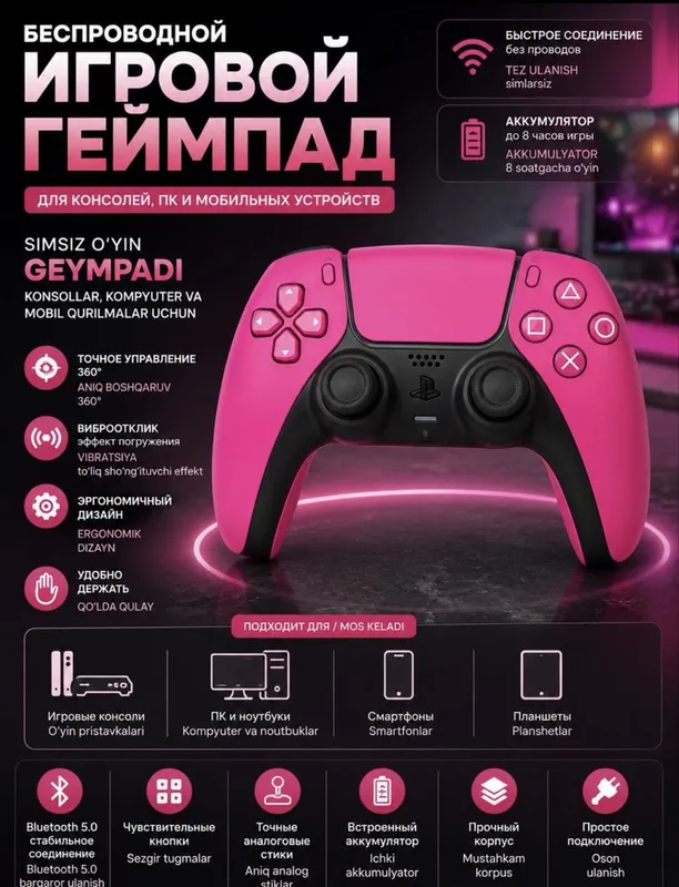 Беспроводной геймпад PS5 DualSense для PlayStation 5 7