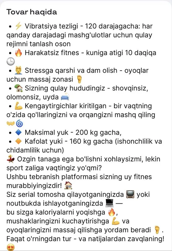 Renomax vibroplatforma ozish uchun, 200kg, Tezlik 120 6 Renomax vibroplatforma ozish uchun, 200kg, Tezlik 120 6