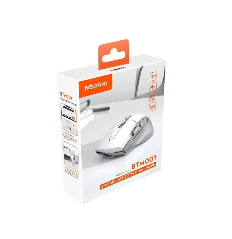 ! Беспроводная мышь Meetion BTM001 White+Gray — фото 2