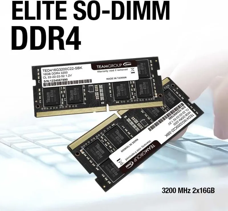 Оперативная память TEAMGROUP Elite DDR4 so-dimm 8GB Single 3200MHz — фото 3