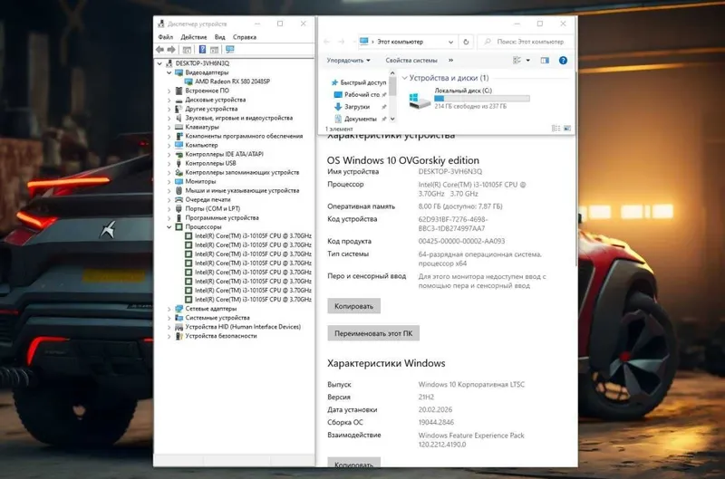 H510M / i3 10105f / RX580 8GB / DDR4 8GB / NVMe 256GB / O'YNDA 130 FPS — фото 3