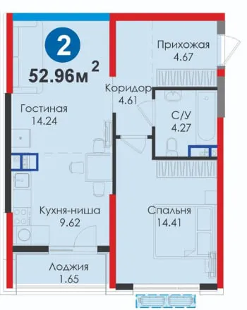 Алмазарский район,2 комн 52 м2, ежемесячно=750у.е. — фото 1