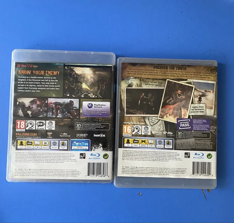 Диски PS3 Uncharted 3 и Killzone 3 2 Диски PS3 Uncharted 3 и Killzone 3 2