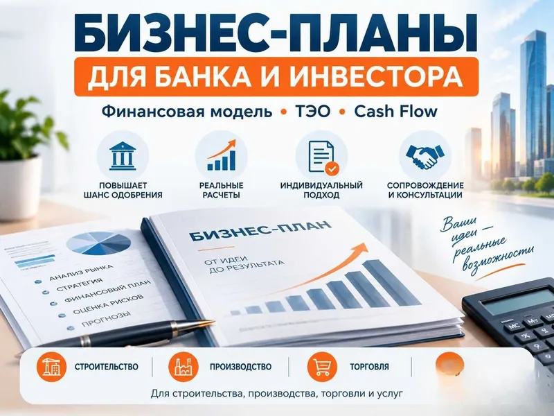 Бизнес-план для банка | Финансовая модель | ТЭО 1 Бизнес-план для банка | Финансовая модель | ТЭО 1