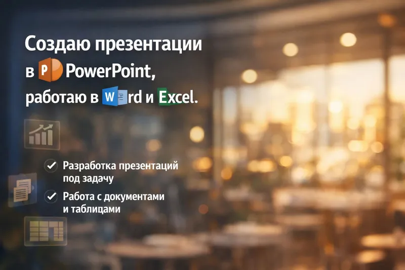 Работаю с документами в Word, ExcelPower и Point.