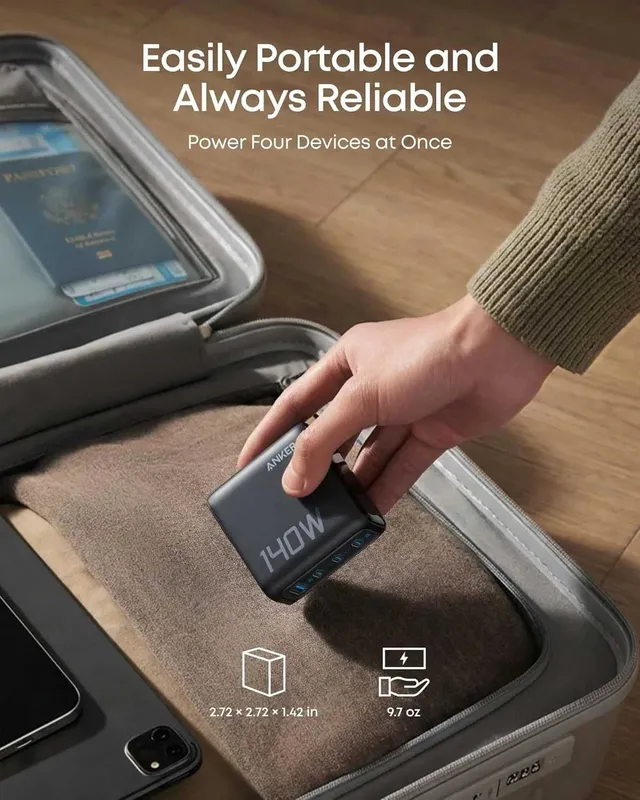 Зарядка Anker Charger 140W, 4-Port, PD 3.1 — фото 3