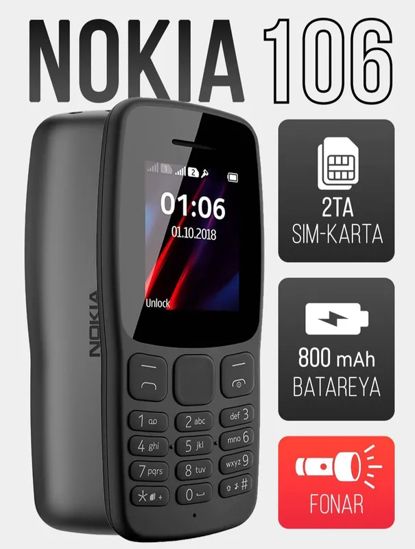 NOKIA 106 knopkali telefonlari sotiladi NOKIA 106 knopkali telefonlari sotiladi