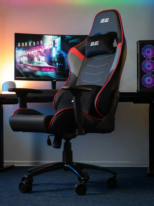 Компьютерное игровое кресло 2E Gaming Bushido II 2E-GC-BUS-BKRD Компьютерное игровое кресло 2E Gaming Bushido II 2E-GC-BUS-BKRD