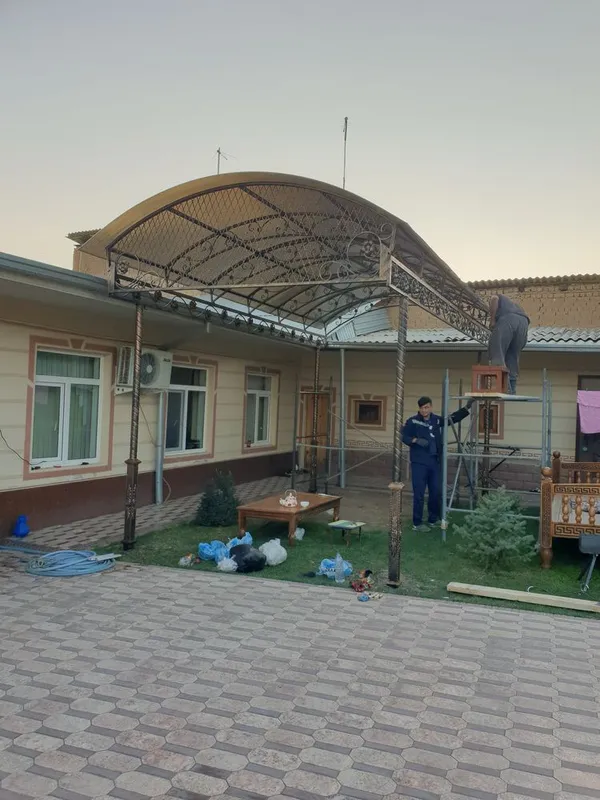 Решётка Навесы Ворота Забор ХАЙ ТЕК Лофт железные двери — фото 7