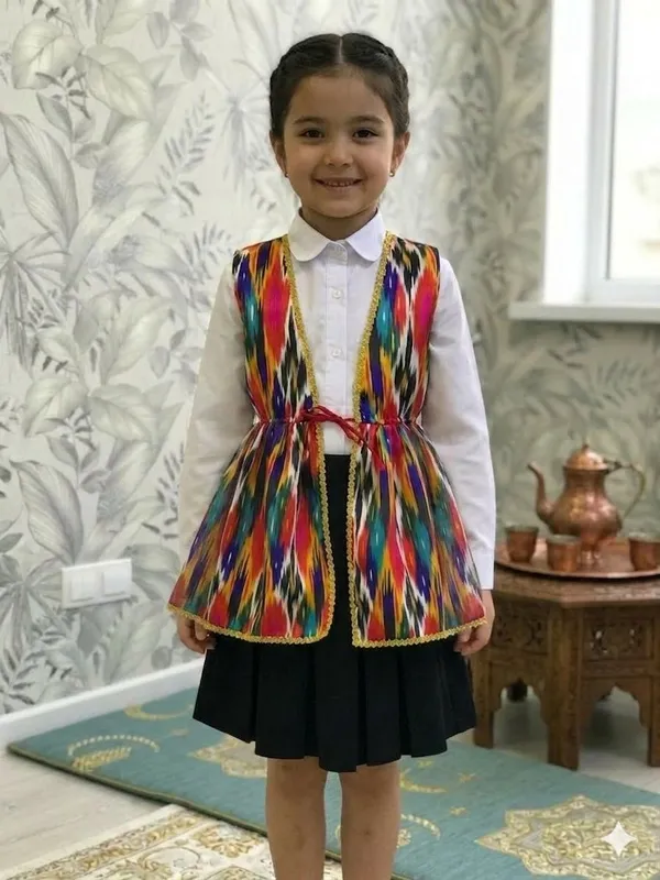 Национальное жилетки для девочек под любое платье — фото 4 Национальное жилетки для девочек под любое платье — фото 4