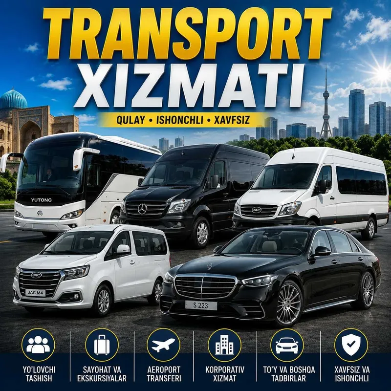 Transport xizmati. Avtobus va MikroAvtobus xizmati. Заказ автобус. 1