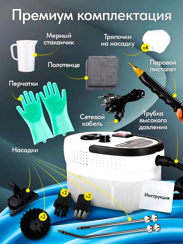 Пароочиститель, Parli tozalagich, паровой очиститель для мебели и окон — фото 2