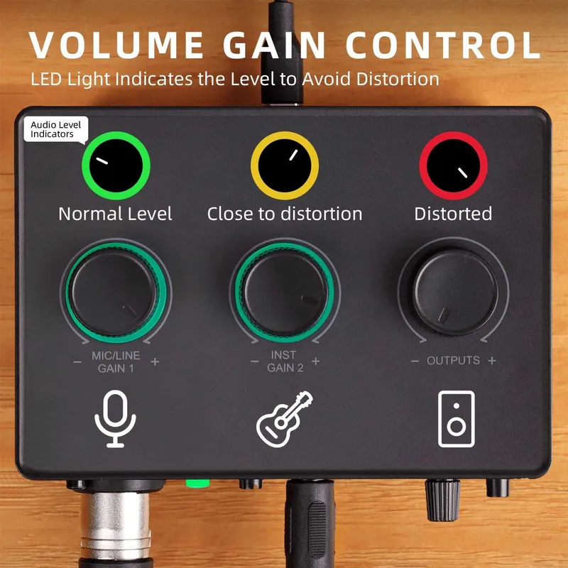 Fifine Ampli1 Professional HIFI звуковая карта для вокала и музыкантов 5 Fifine Ampli1 Professional HIFI звуковая карта для вокала и музыкантов 5