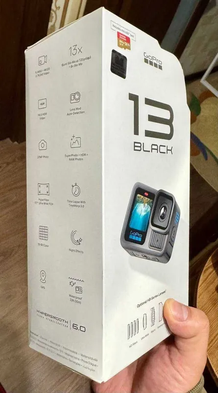 Новая GoPro HERO13 Black + Скоростная карта SanDisk 64GB (Gold) 3
