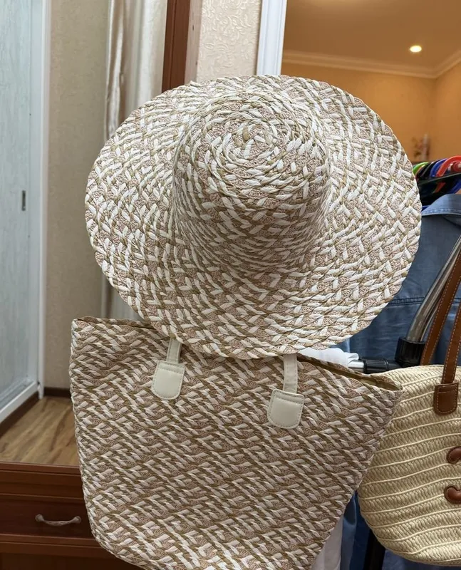 Yangi to‘plam: shlyapa va sumka. 100% somon 2