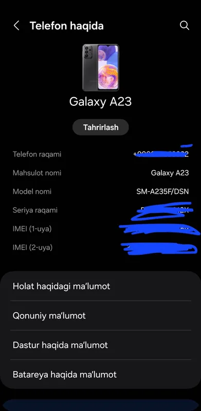 Samsung Galaxy A23 4/64 GB sotiladi 3