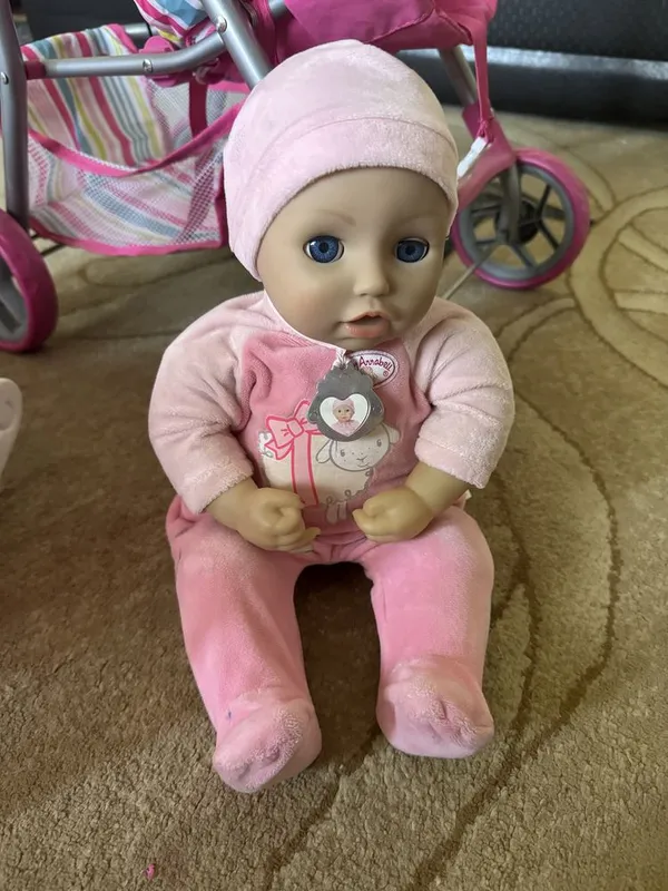 Коляска, кроватка для кукол, интерактивная кукла baby Annabelle — фото 6