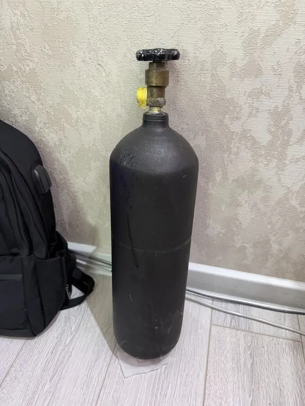 Балон CO2 5L. Заполнен на 1кг, без редуктора, только балон 2