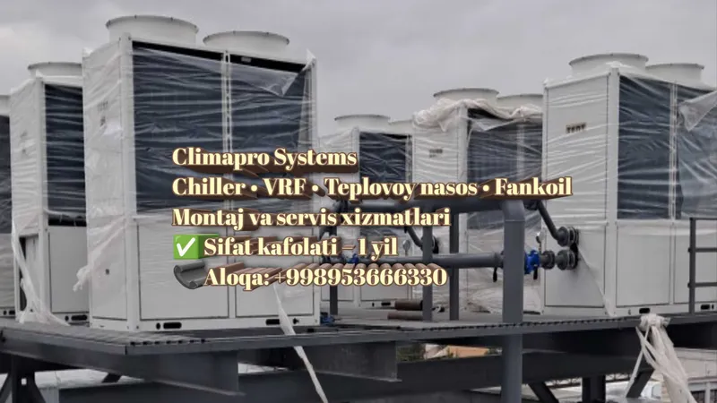 Чиллер монтаж / chiller reymont / ventelatsa tizimlari o'rnatish