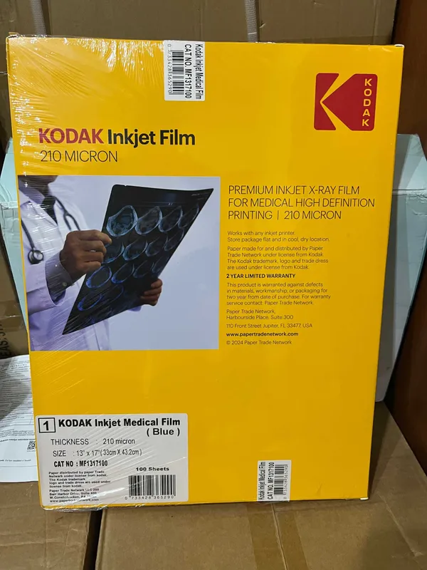 Оригинальная медицинская плёнка KODAK Inkjet Film для МРТ/МСКТ снимков — фото 1