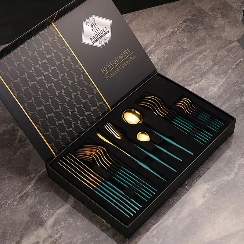 Столовые приборы 24 предмета White Gold набор 1 Столовые приборы 24 предмета White Gold набор 1
