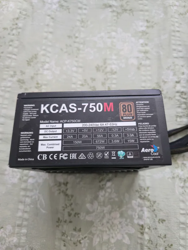 Блок питания AEROCOOL KCAS-750M 750W