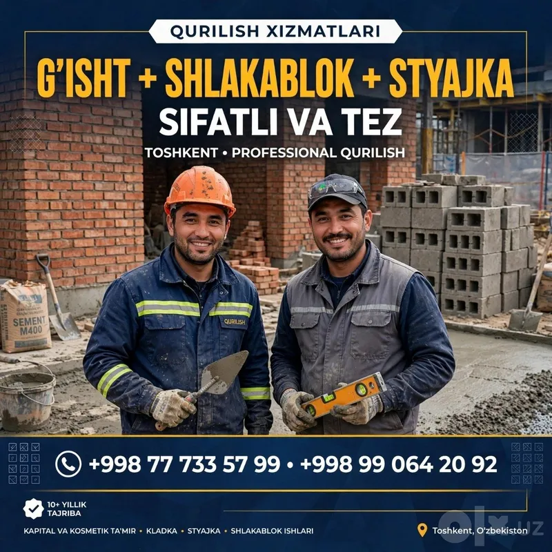 Ustalar xizmati Toshkent boylab 5 Ustalar xizmati Toshkent boylab 5