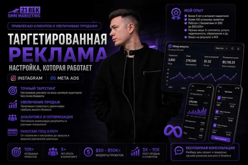 Таргетинг в Ташкенте Более 4+ лет опыта
