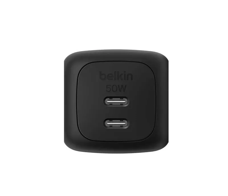 ( Сетевое ЗУ BELKIN 50W Dual USB-C PD Charger PPS Black — фото 1