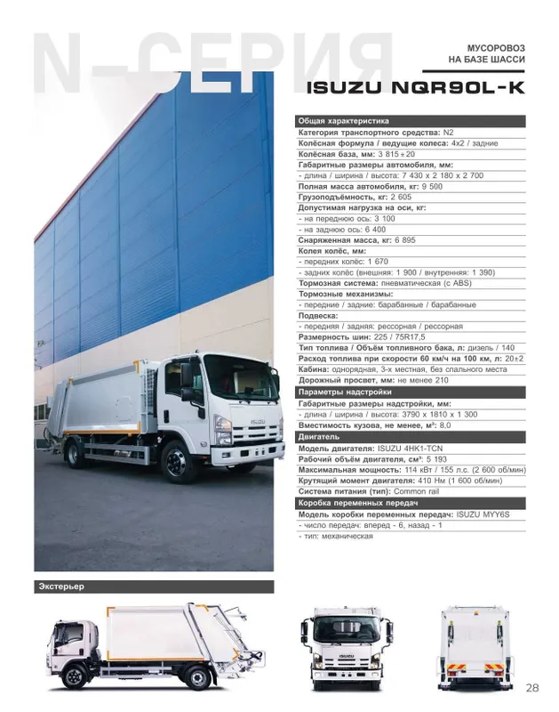 ISUZU NQR90L-K Musorovoz 1