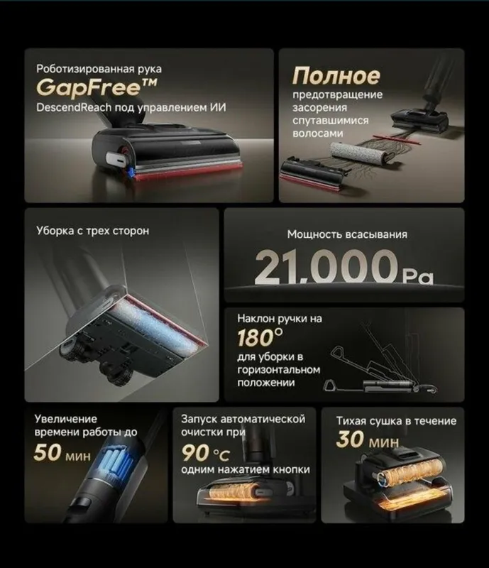Моющий беспроводной пылесос Dreame Wet and Dry Vacuum H15S 2 Моющий беспроводной пылесос Dreame Wet and Dry Vacuum H15S 2