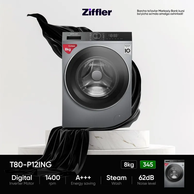 Стиральная машина ZIFFLER 8/240 10/300 — фото 2