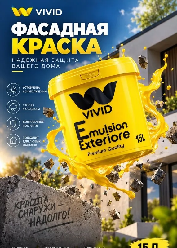«Vivid» fasad emulsiyali bo‘yoq 4