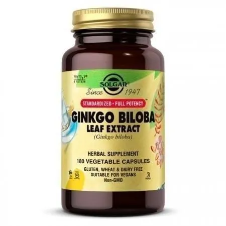 Экстракт листьев гинкго билоба,Ginkgo Biloba Leaf Extract Solgar 180 — фото 2