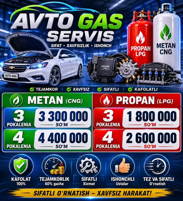 Метан установка Пропан урнатиш 2